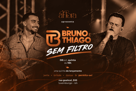 Foto de capa para o lançamento do DVD “Sem Filtro” — Bruno & Thiago no dia 8 de Outubro 