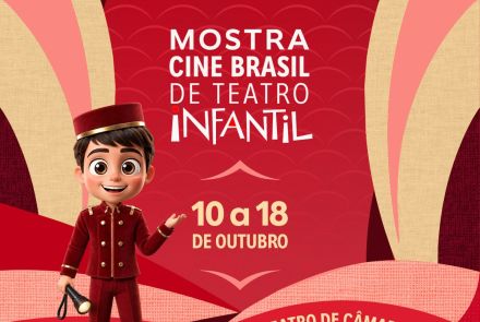 Foto de capa para divulgação da mostra de teatro infantil no Cine Brasil 