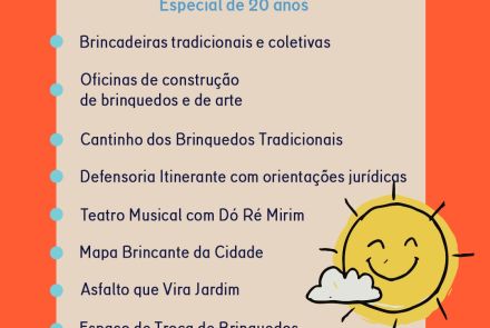 Foto de capa descritiva da proframação para o Festival de Cultura e Brincadeira do Museu dos Brinquedos 