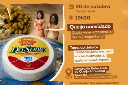 Foto de capa para a 4ª Confraria Mineira do Queijo Artesanal no Centro de Referência do Queijo Artesanal, no dia 20 de outubro