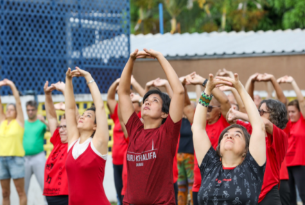 Aula de Lian Gong ministrada por Maristela Botelho