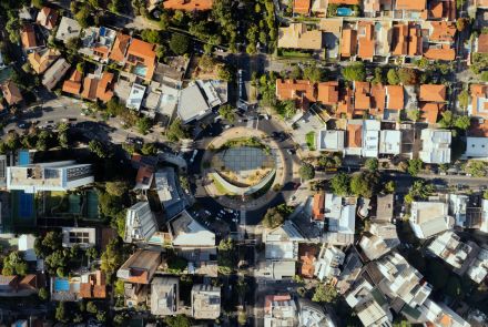 Vista aérea Praça da Bandeira