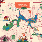 Imagem de uma mapa da lagoa da pampulha